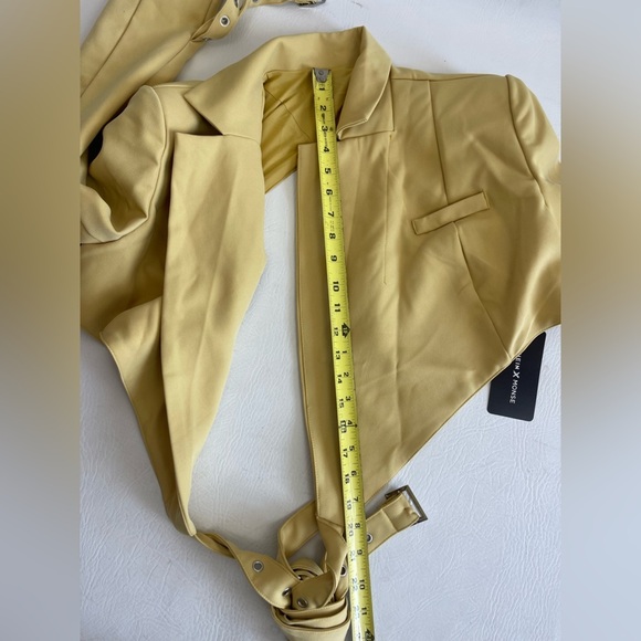 Shein NWT Monse Mathilde Lomme cross tie & open back Blazer w/ Long Belt shorts. - Picture 4 of 15